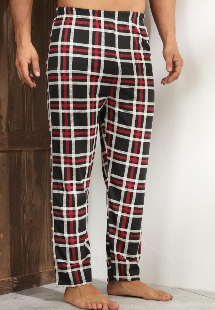 Pantaloni de Pijama ,Big Size ,Barbati,Culoare Negru cu Alb,Engros